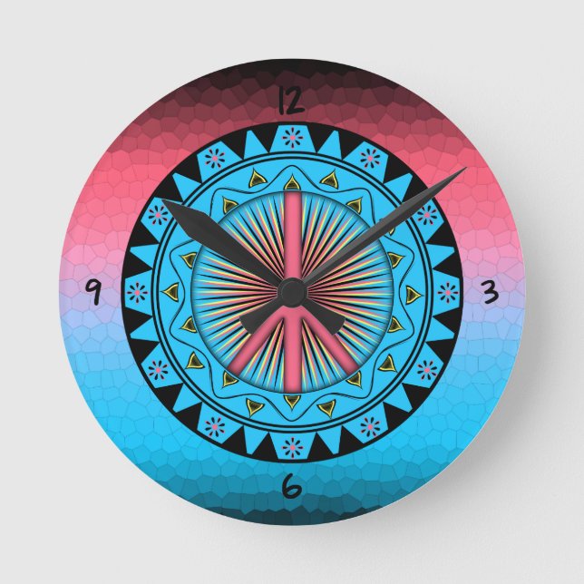 Peace ~ Sun Round Clock (Front)