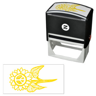 Peace Sunflower Garden Sunflowers Gardening        Self-inking Stamp