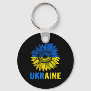 Peace Sunflower Ukrainian Flag Ukraine Lover Ukrai Key Ring
