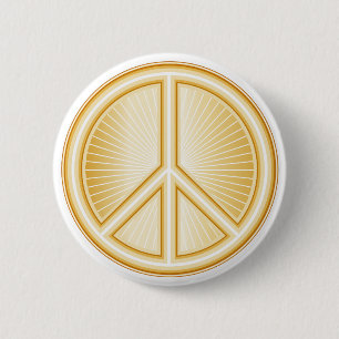 Peace Symbol 6 Cm Round Badge