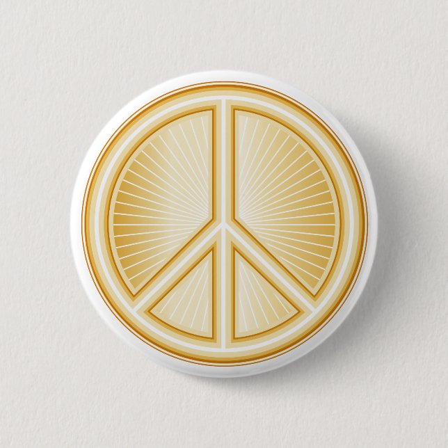 Peace Symbol 6 Cm Round Badge (Front)