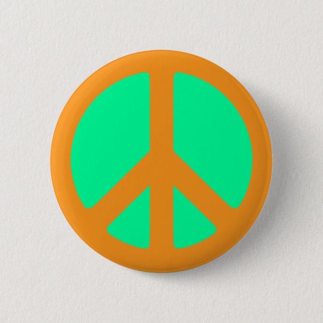 Peace Symbol 6 Cm Round Badge (Front)