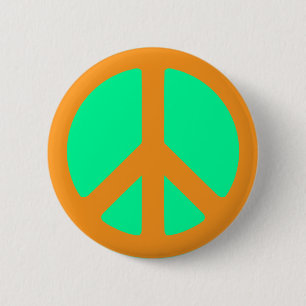 Peace Symbol 6 Cm Round Badge