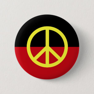 Peace Symbol 6 Cm Round Badge
