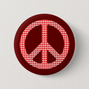 Peace Symbol 6 Cm Round Badge