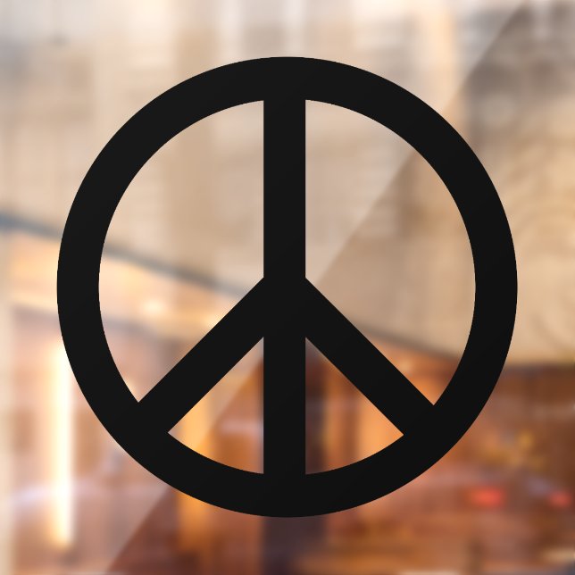 Peace symbol Anti War black elegant modern Window Cling (Sheet 2)