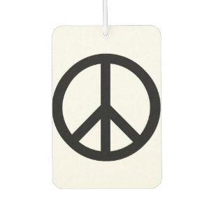 Peace symbol Anti War black white simple car Air Freshener
