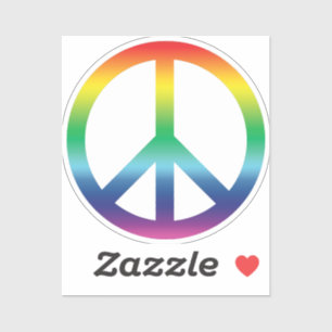 Peace symbol Anti War rainbow pride colours modern