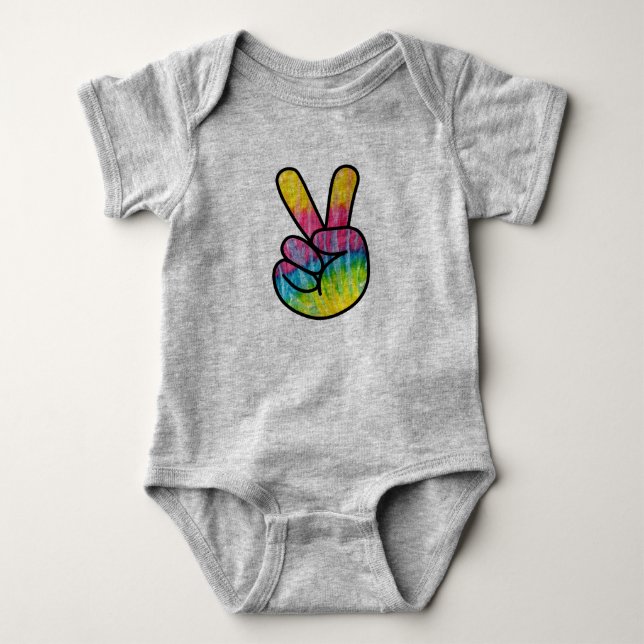 peace symbol baby bodysuit (Front)