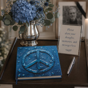 Peace Symbol Celebration of Life Memory Book
