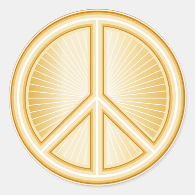 Peace Symbol Classic Round Sticker (Front)