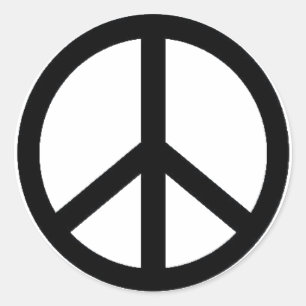 peace symbol classic round sticker