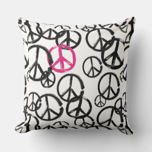 Peace symbol cushion