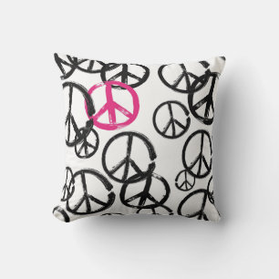 Peace symbol cushion