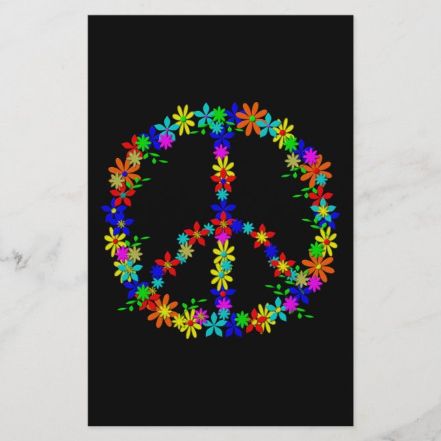 Peace Symbol Flower Power (Front)