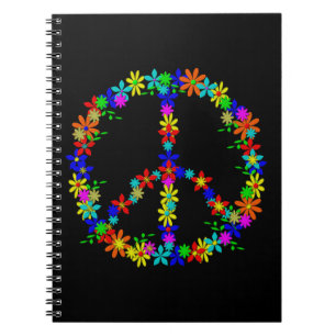 Peace Symbol Flower Power Notebook