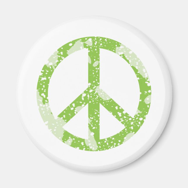 Peace Symbol (Green) Magnet (Front)
