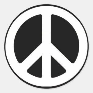 Peace Symbol  in Pink! Classic Round Sticker