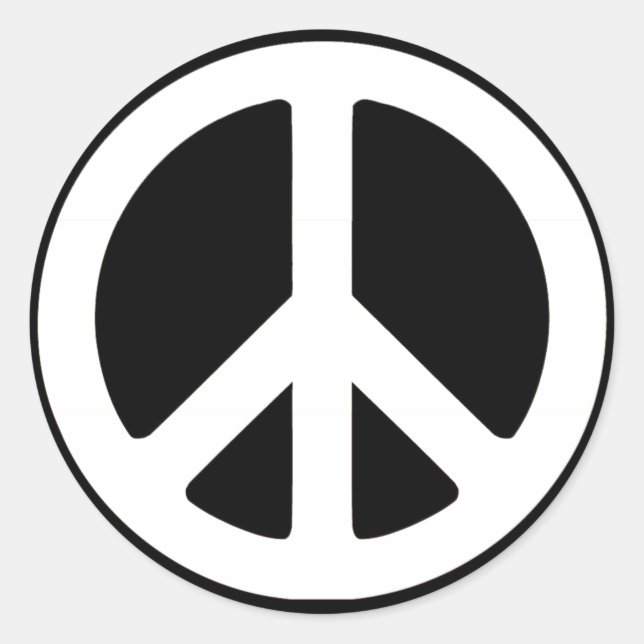 Peace Symbol  in Pink! Classic Round Sticker (Front)