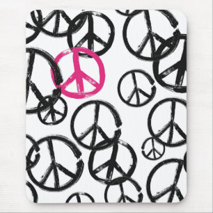 Peace symbol mouse mat