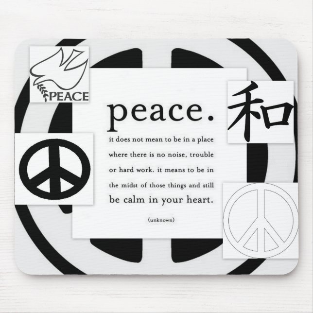 Peace Symbol Mouse Pad (Front)