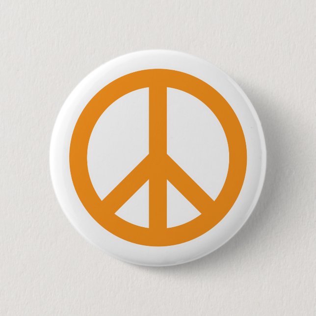 Peace Symbol - Orange 6 Cm Round Badge (Front)