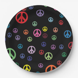 Peace Symbol Paper Plate