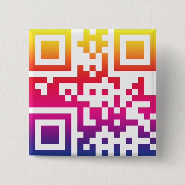 Peace ☮ Symbol -- QR Code 15 Cm Square Badge (Front)