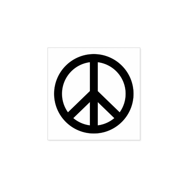Peace symbol rubber stamp (Imprint)