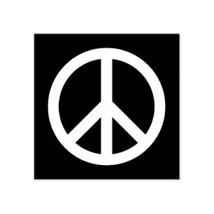 PEACE Symbol Rubber Stamp