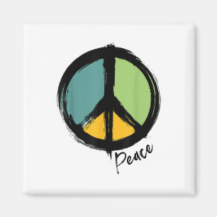 Peace Symbol Save The Earth Say No To War Peaceful Magnet