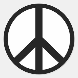 Peace Symbol Sign Classic Round Sticker