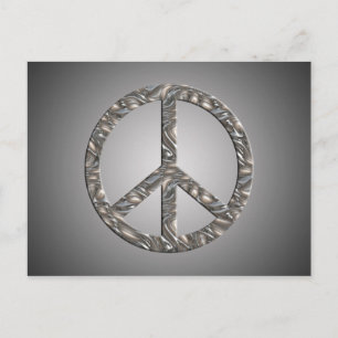PEACE symbol - SILVER Postcard