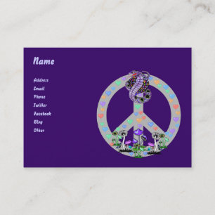 Peace Symbol Snake Business Card