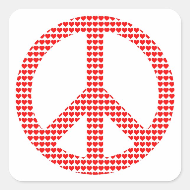 Peace Symbol Square Sticker (Front)