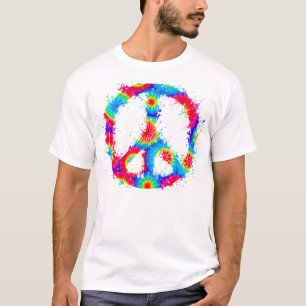 Peace Symbol Tie Dye Ink T-Shirt