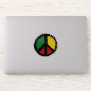 Peace Symbol with reaggae colours