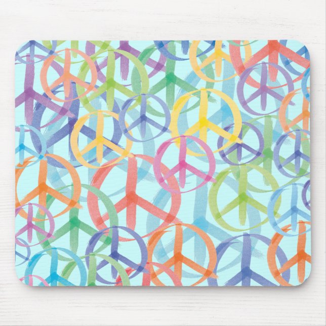 Peace Symbols Art Mouse Mat (Front)