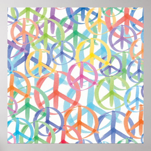 Peace Symbols Art Poster (Front)