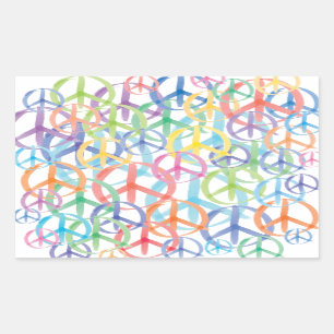 Peace Symbols Art Rectangular Sticker