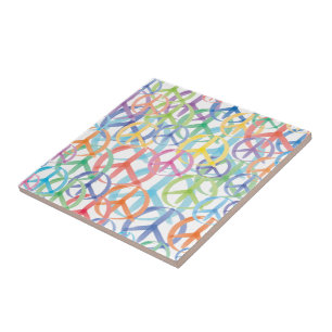 Peace Symbols Art Tile