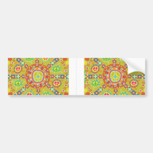 Peace Symbols Design Bumper Sticker