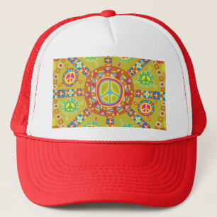 Peace Symbols Design Trucker Hat