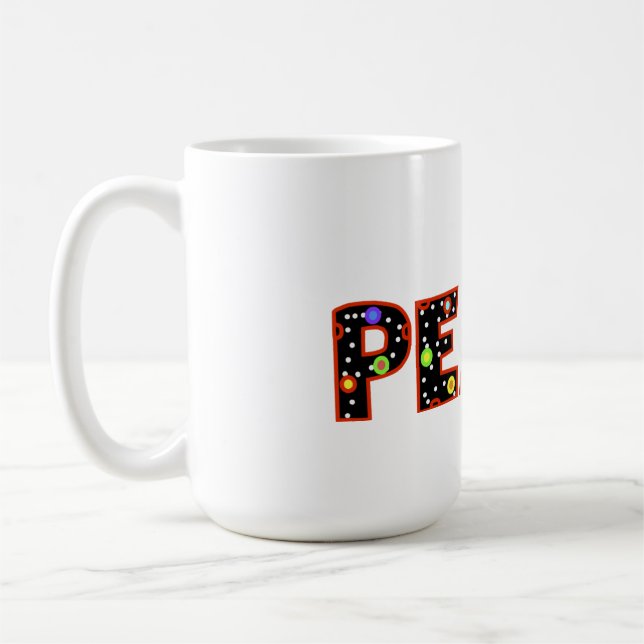 PEACE T-shirt Coffee Mug (Left)