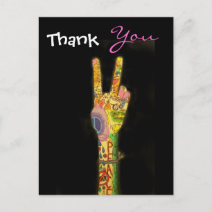 Peace - Thank You Postcard by SRF