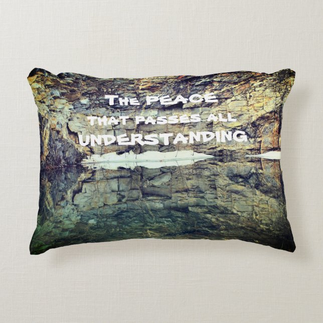 Peace That Passes Understanding Inspirational  Decorative Cushion (Front)