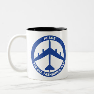 Peace The Old Fashioned Way - B-52G Blue Two-Tone Coffee Mug