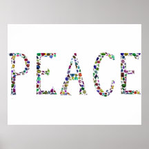 Peace, the word 'PEACE' Gemstone