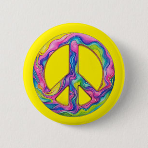 Peace-Themed psychedlic Inspiring message 6 Cm Round Badge