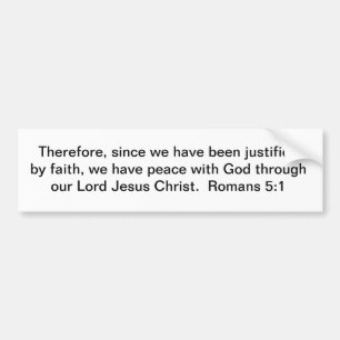 Peace Through Christ Bumper Sticker